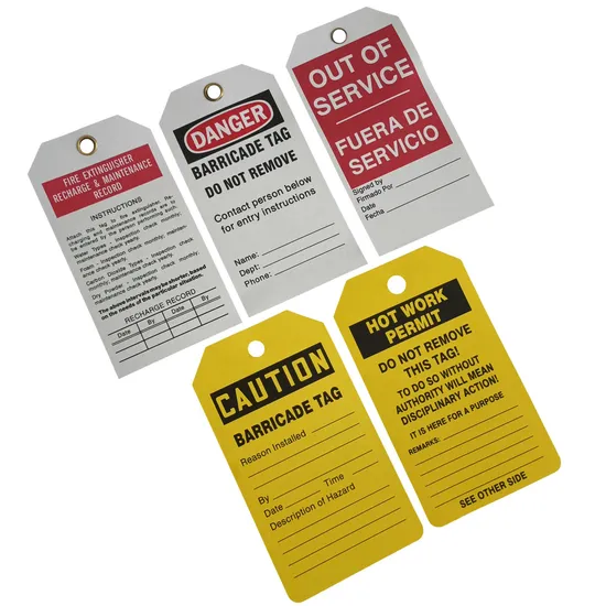 도매 인쇄 로고 플라스틱 안전 태그 비닐 경고 잠금 태그