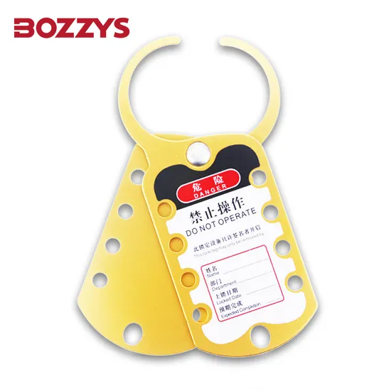 태그아웃 식별이 있는 라벨이 붙은 잠금 장치 걸쇠