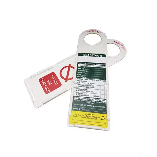 고품질 플라스틱 비계 태그 홀더 안전 잠금 및 검사 태그